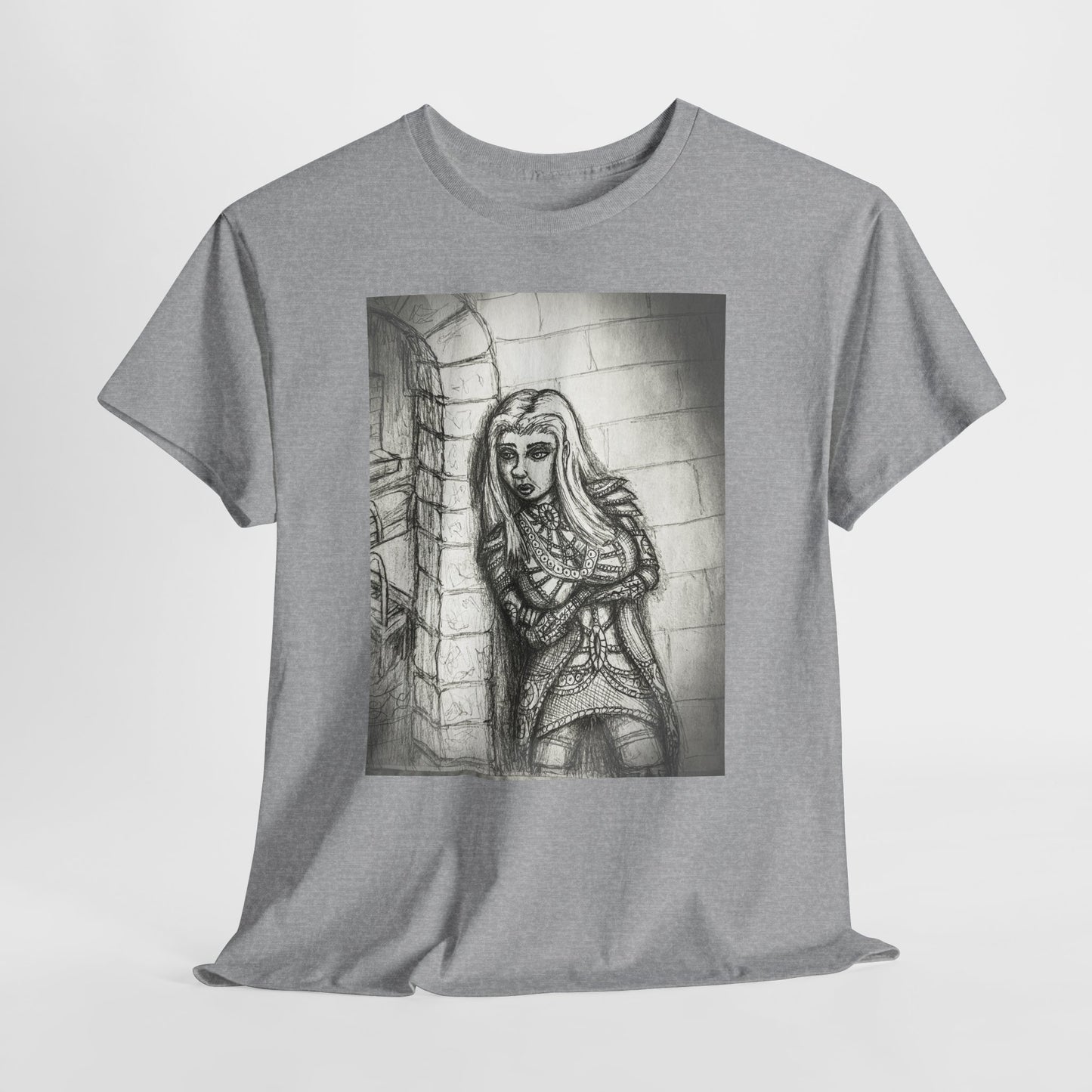 Fantasy Female Elf B & W Unisex Tee