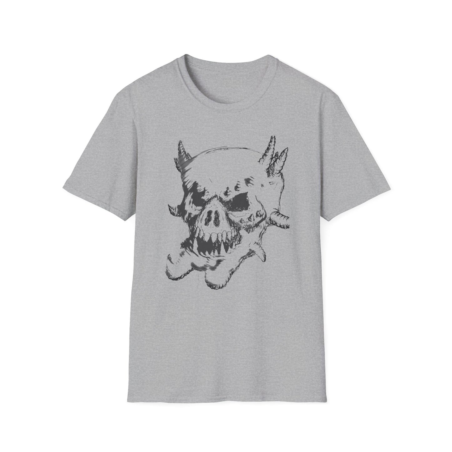 Skull Sketch T-Shirt — Edgy Grunge Graphic Tee