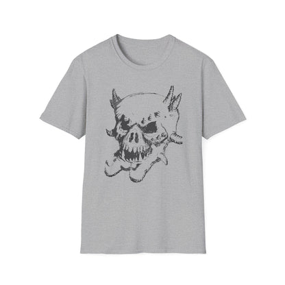 Skull Sketch T-Shirt — Edgy Grunge Graphic Tee