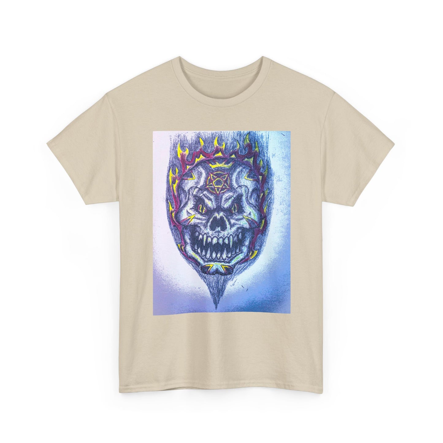 Edgy Skull Graphic Tee, Unisex Heavy Cotton T-Shirt for Halloween, Music Festivals, Everyday Wear, Gifts for Him and Her
