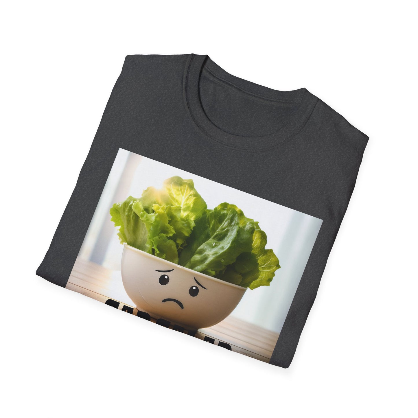 Cute T-Shirt with Sad Salad Face Design
