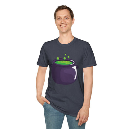 Halloween Potion Cauldron T-Shirt, Unisex Tee, Spooky Shirt, Witchy Apparel, Festival Wear, Halloween Costume