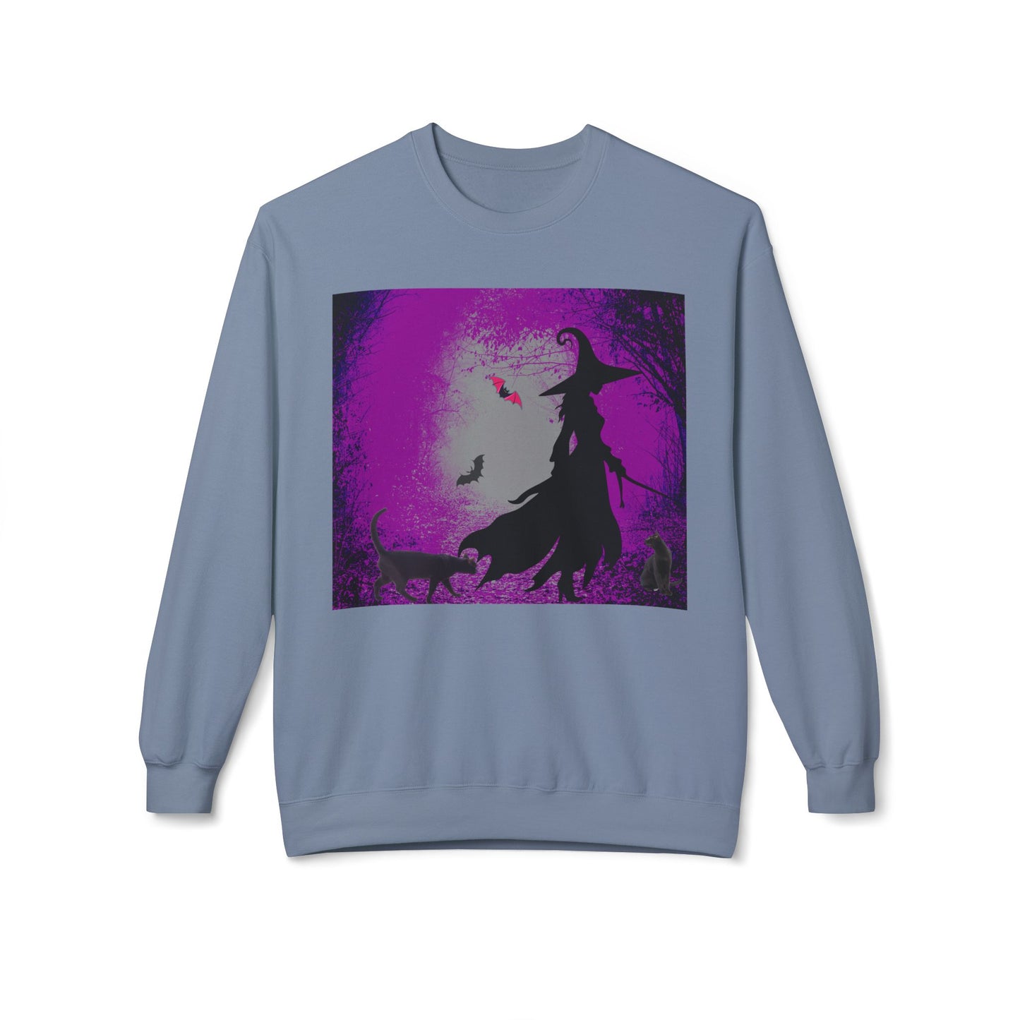 Magical Witchy purple haze Fleece Sweatshirt, Cozy Halloween Apparel, Unisex Crewneck, Witchy Gifts, Autumn Fashion, Enchanted Style