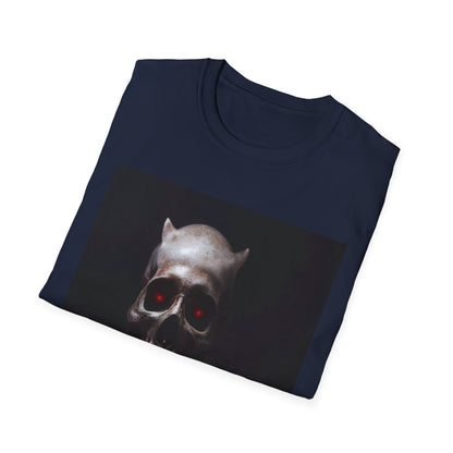 Spooky Skull BOO Halloween Tee, Unisex Softstyle T-Shirt, Halloween Apparel, Casual Ghost Shirt, October Fun Wear, Boo T-Shirt