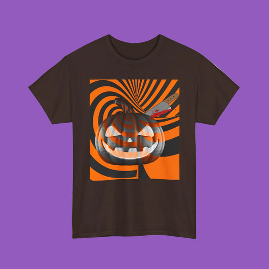 Pumpkin Carved Swirl Unisex Tee | Halloween Shirt, Fall Fashion, Casual Outfit, Pumpkin Spice Vibes