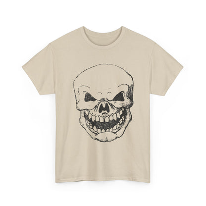 Sketched Skull Tee — Grinning Skull Graphic T-Shirt