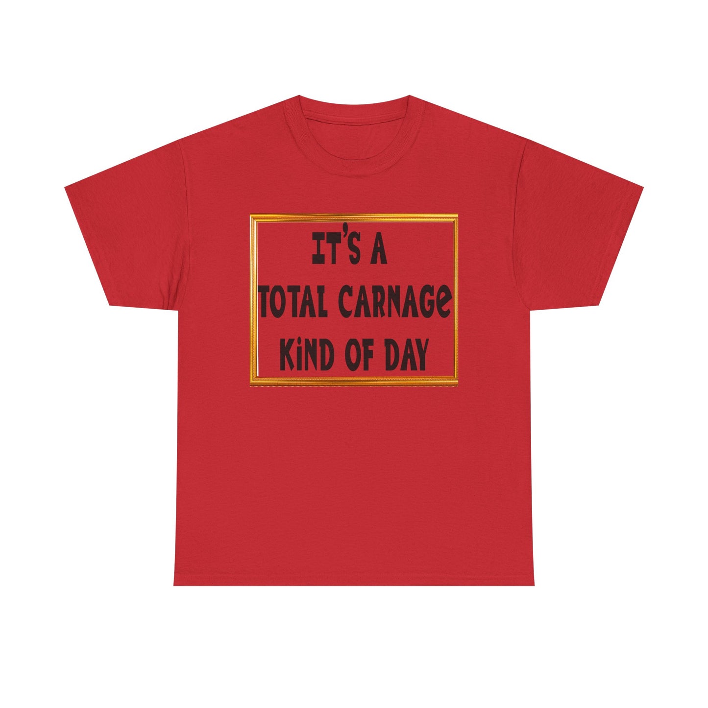 Total Carnage Unisex Heavy Cotton Tee, Casual t-shirt, Graphic Tee, Humor Shirt, Gift for Friends, Fun Apparel