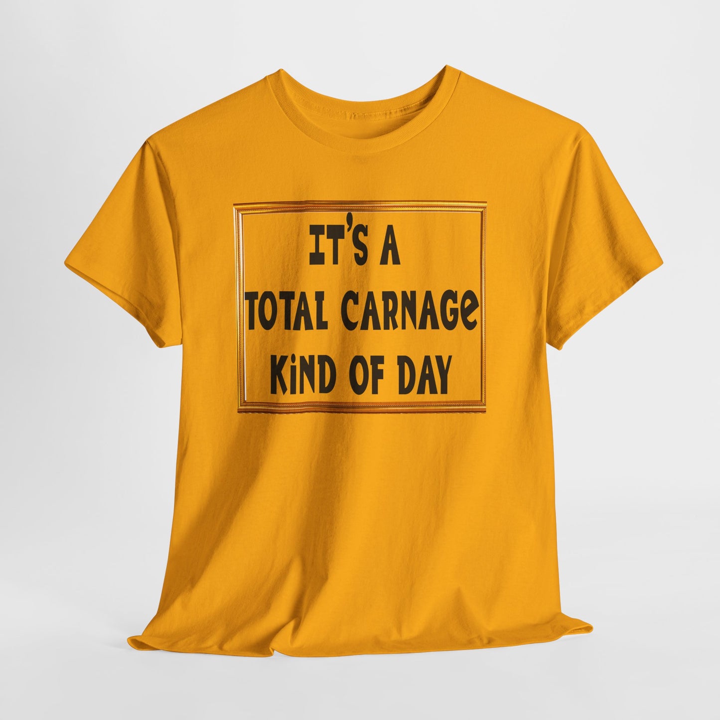 Total Carnage Unisex Heavy Cotton Tee, Casual t-shirt, Graphic Tee, Humor Shirt, Gift for Friends, Fun Apparel