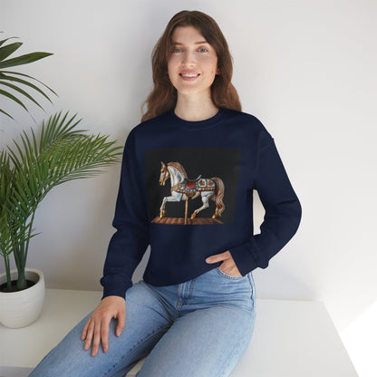 Vintage Carousel Horse Crewneck Sweatshirt, Cozy Sweatshirt, Equestrian Gift, Animal Art Sweatshirt, Unique Fall Apparel, Celebration [...]