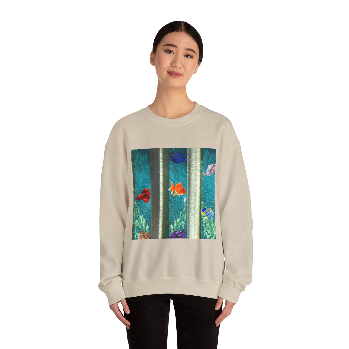 Vibrant Aquatic Sweatshirt - Cozy Outfit, Unique Gift, Everyday Comfort, Relaxing Atmosphere, Ocean Lover's Apparel