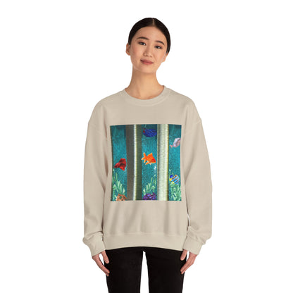 Vibrant Aquatic Sweatshirt - Cozy Outfit, Unique Gift, Everyday Comfort, Relaxing Atmosphere, Ocean Lover's Apparel