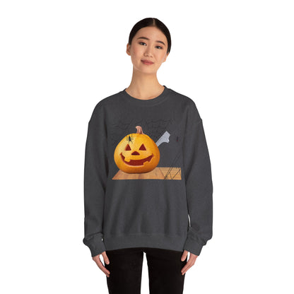 Halloween Horror Smiling Pumpkin Face Sweatshirt