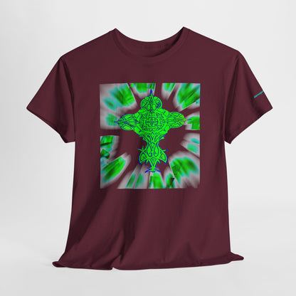 Celtic Green Cross T-Shirt — Vibrant Celtic Knotwork Tee