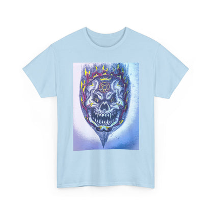 Edgy Skull Graphic Tee, Unisex Heavy Cotton T-Shirt for Halloween, Music Festivals, Everyday Wear, Gifts for Him and Her