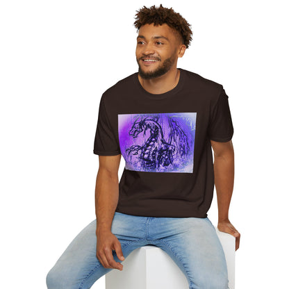 Dragon T-Shirt in Purple Tones - Unisex
