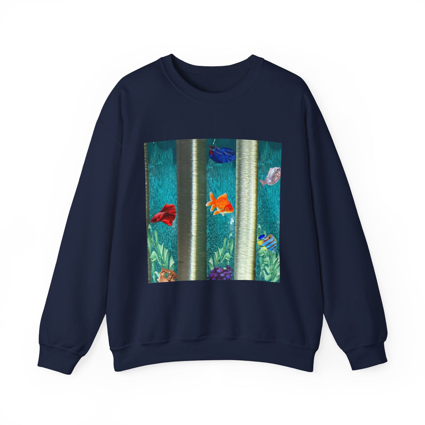 Vibrant Aquatic Sweatshirt - Cozy Outfit, Unique Gift, Everyday Comfort, Relaxing Atmosphere, Ocean Lover's Apparel