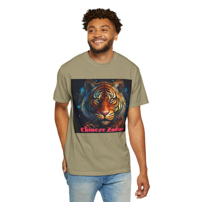 Chic Chinese Zodiac Tiger T-Shirt, Unisex Graphic Tee, Astrology Apparel, Zodiac Fashion, Year of the Tiger Shirt