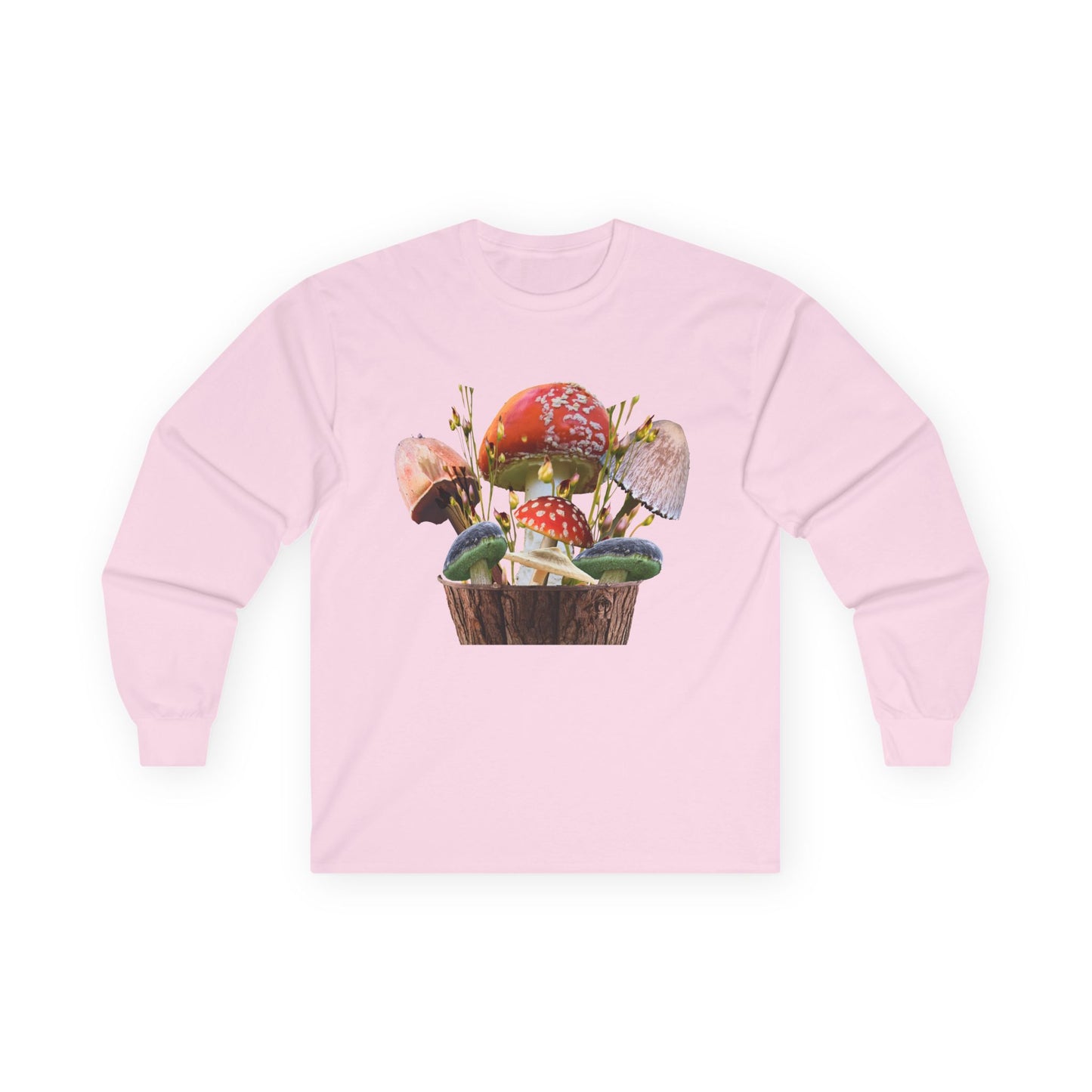 Whimsical Mushroom Long Sleeve Tee | Nature Lover Gift, Fall Fashion, Unisex Tee, Eco-Conscious Style, Cozy Everyday Wear