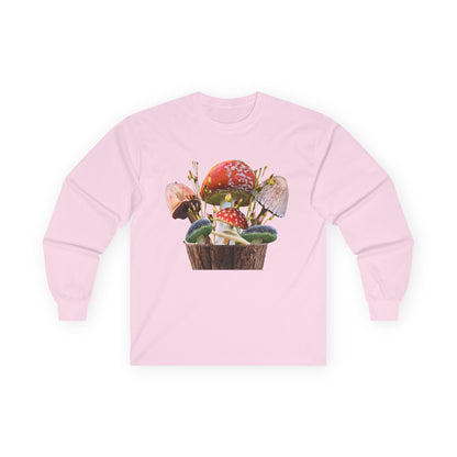 Whimsical Mushroom Long Sleeve Tee | Nature Lover Gift, Fall Fashion, Unisex Tee, Eco-Conscious Style, Cozy Everyday Wear