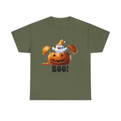 Halloween Jack-in-the-Box, unisex cotton tee