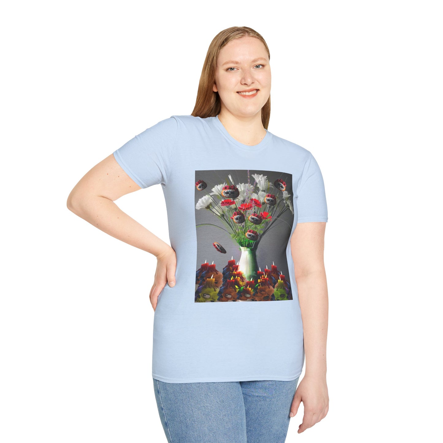 Skeleton Pumpkin Bouquet T-Shirt