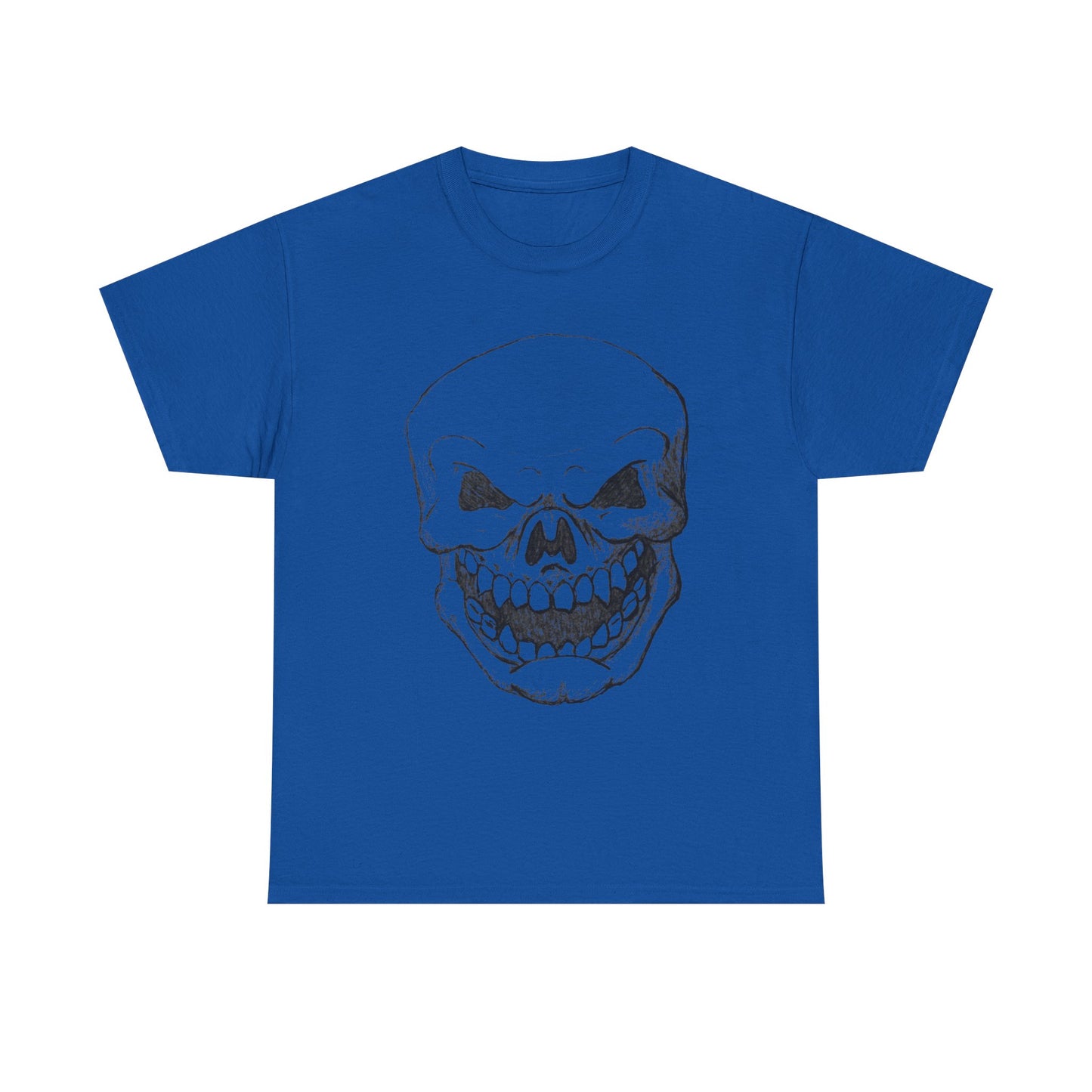 Sketched Skull Tee — Grinning Skull Graphic T-Shirt