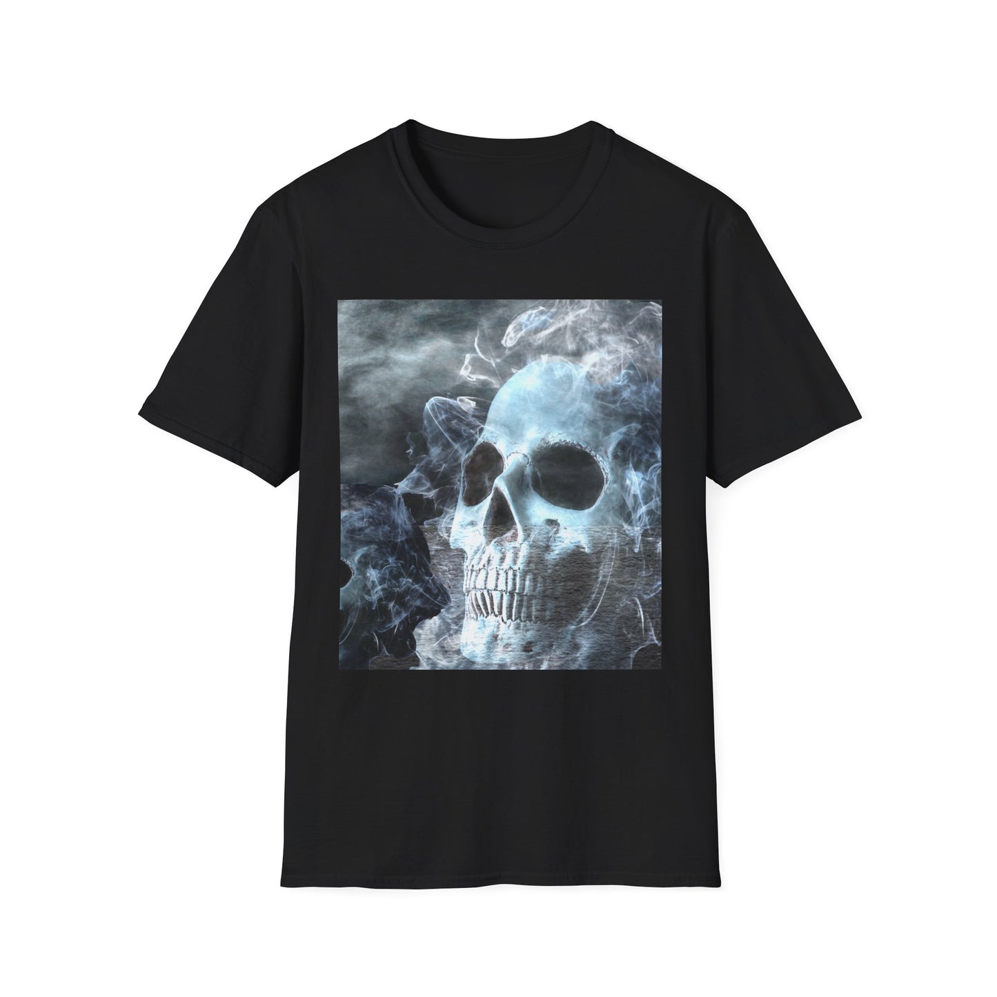 Eerie Skull Graphic T-Shirt for Dark Aesthetic Lovers, Unisex Casual Wear, Halloween Tee, Alternative Fashion