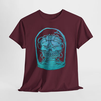Vibrant Turquoise skull original design Unisex Heavy Cotton Tee