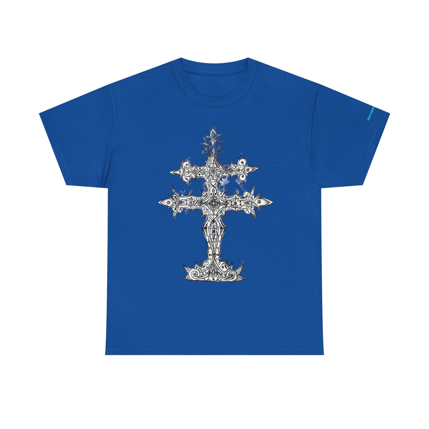 Graphic Tee — Gothic Cross Illustration Shirt