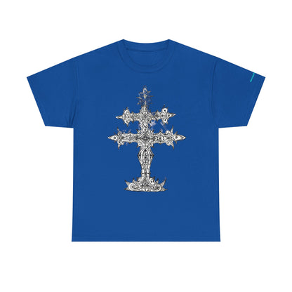 Graphic Tee — Gothic Cross Illustration Shirt