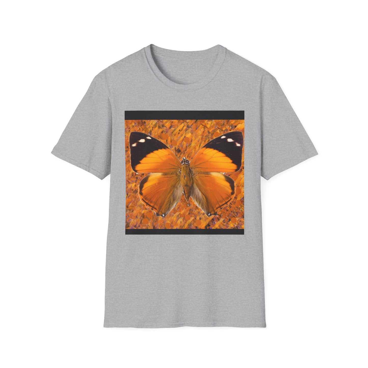 Butterfly Vibe Unisex Softstyle T-Shirt, Casual Wear, Nature Lover Gift, Eco-Friendly Apparel, Spring Fashion, Art Tee