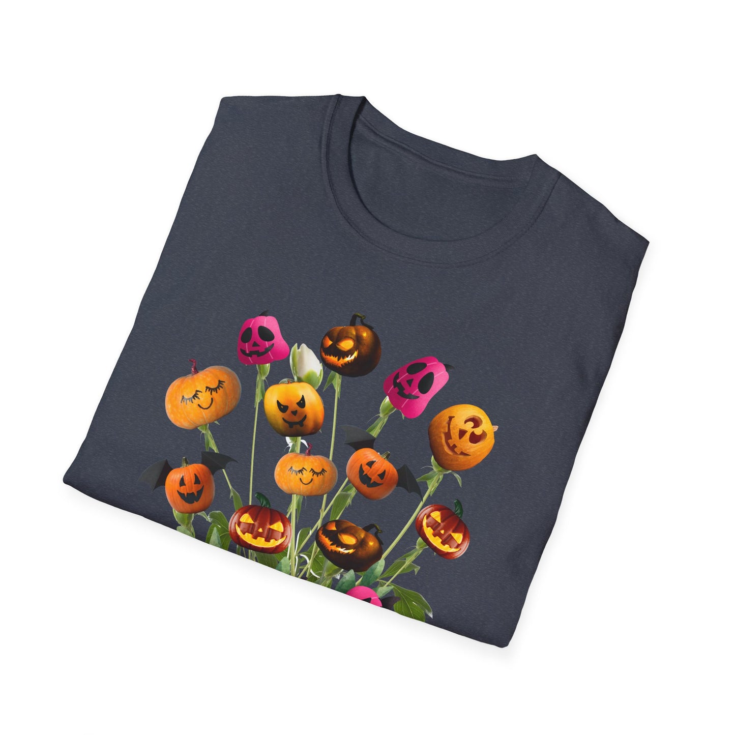 Halloween Pumpkin Bouquet T-Shirt, Cute Fall Tee, Unisex Graphic Shirt, Ideal for Halloween Parties, Seasonal Gift Idea
