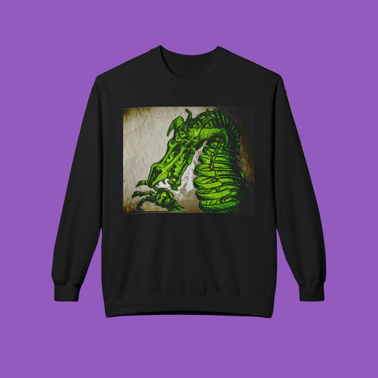 Vintage Green Dragon Unisex Midweight Softstyle Fleece Crewneck Sweatshirt