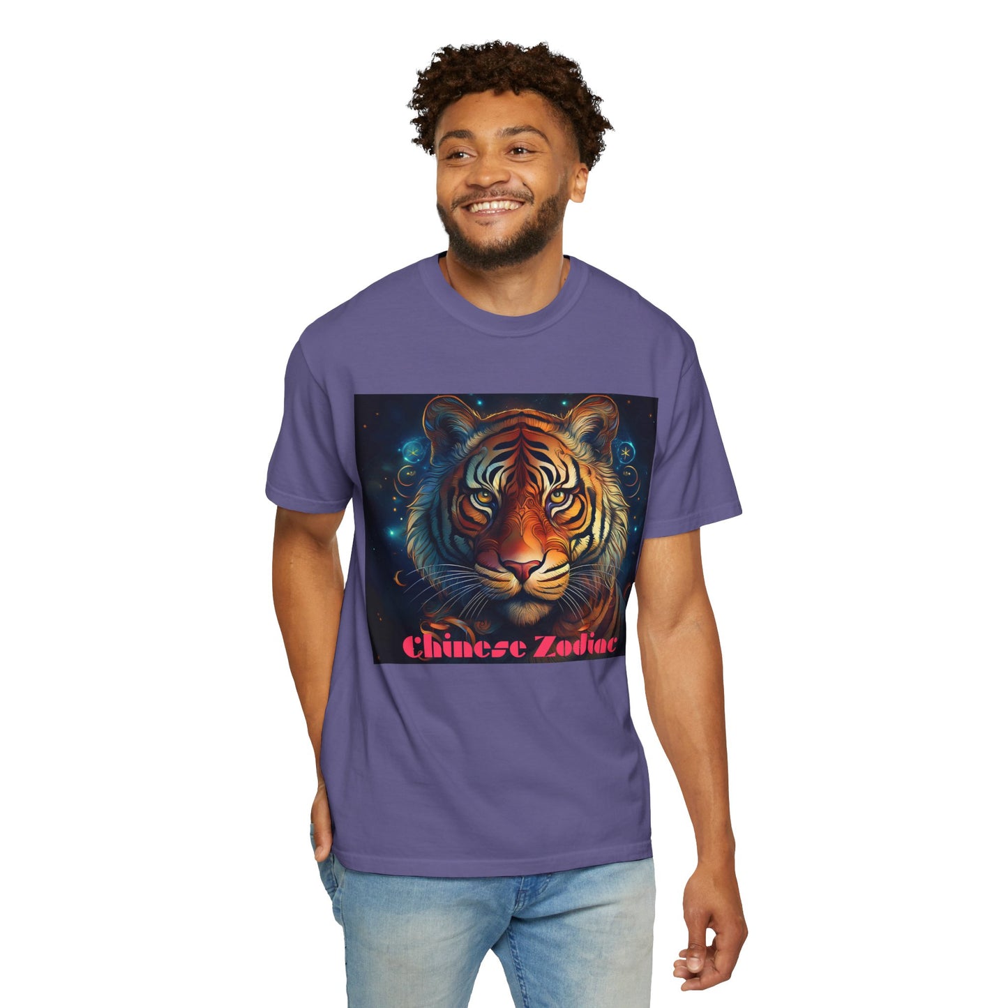 Chic Chinese Zodiac Tiger T-Shirt, Unisex Graphic Tee, Astrology Apparel, Zodiac Fashion, Year of the Tiger Shirt