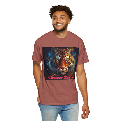 Chic Chinese Zodiac Tiger T-Shirt, Unisex Graphic Tee, Astrology Apparel, Zodiac Fashion, Year of the Tiger Shirt
