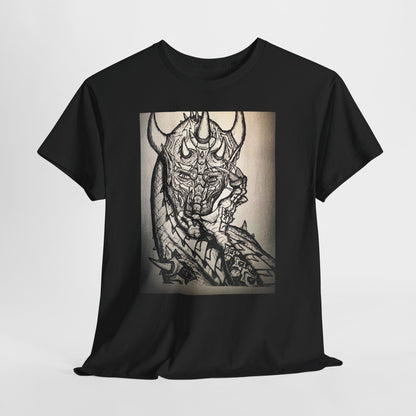 Dragon Art Unisex Heavy Cotton Tee, Graphic Tee, Unique Gift, Casual Wear, Fantasy Clothing, Art Inspired Shirt