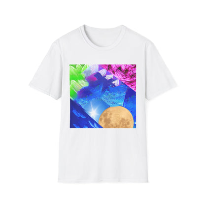 Colorful Moonlit Distorted Vibes Unisex T-Shirt, Graphic Tee, Casual Wear, Summer Fashion, Trendy Gift for Friends
