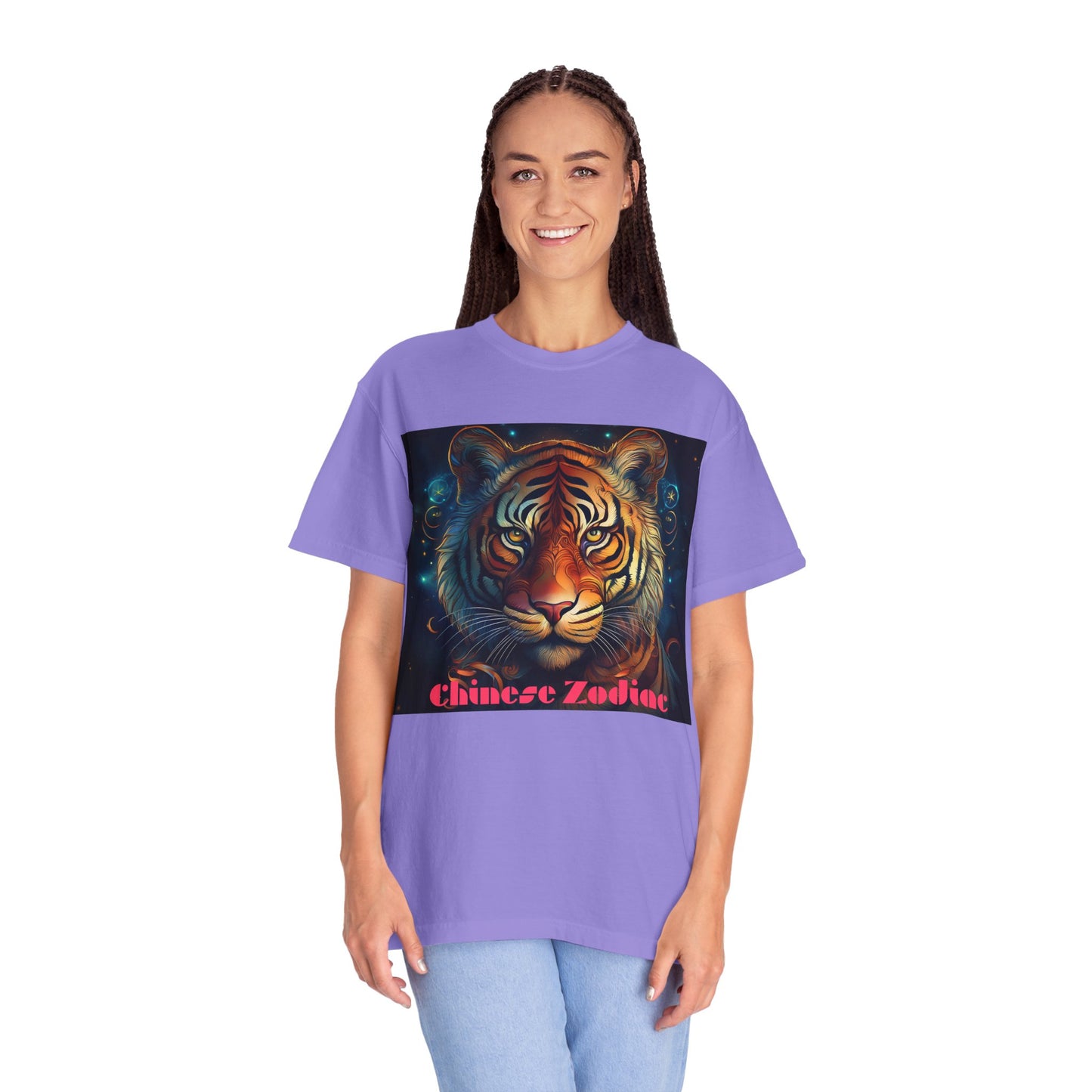 Chic Chinese Zodiac Tiger T-Shirt, Unisex Graphic Tee, Astrology Apparel, Zodiac Fashion, Year of the Tiger Shirt