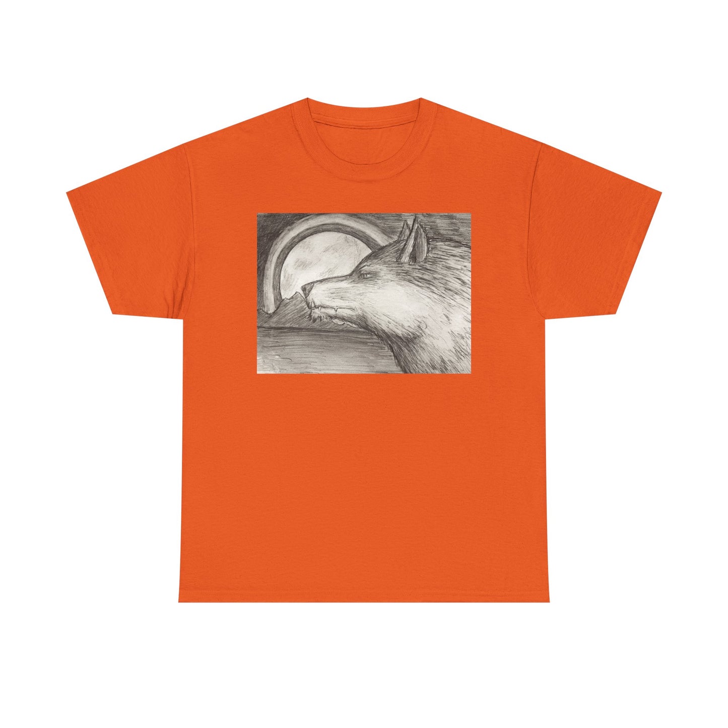 Wolf Art Unisex Heavy Cotton Tee, Nature Lover Shirt, Wildlife T-Shirt, Gift for Outdoorsy Friends, Animal Lover Apparel