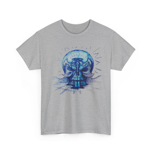 Copy of Skull Moon Tee — Blue Haunted Skull Graphic T-Shirt