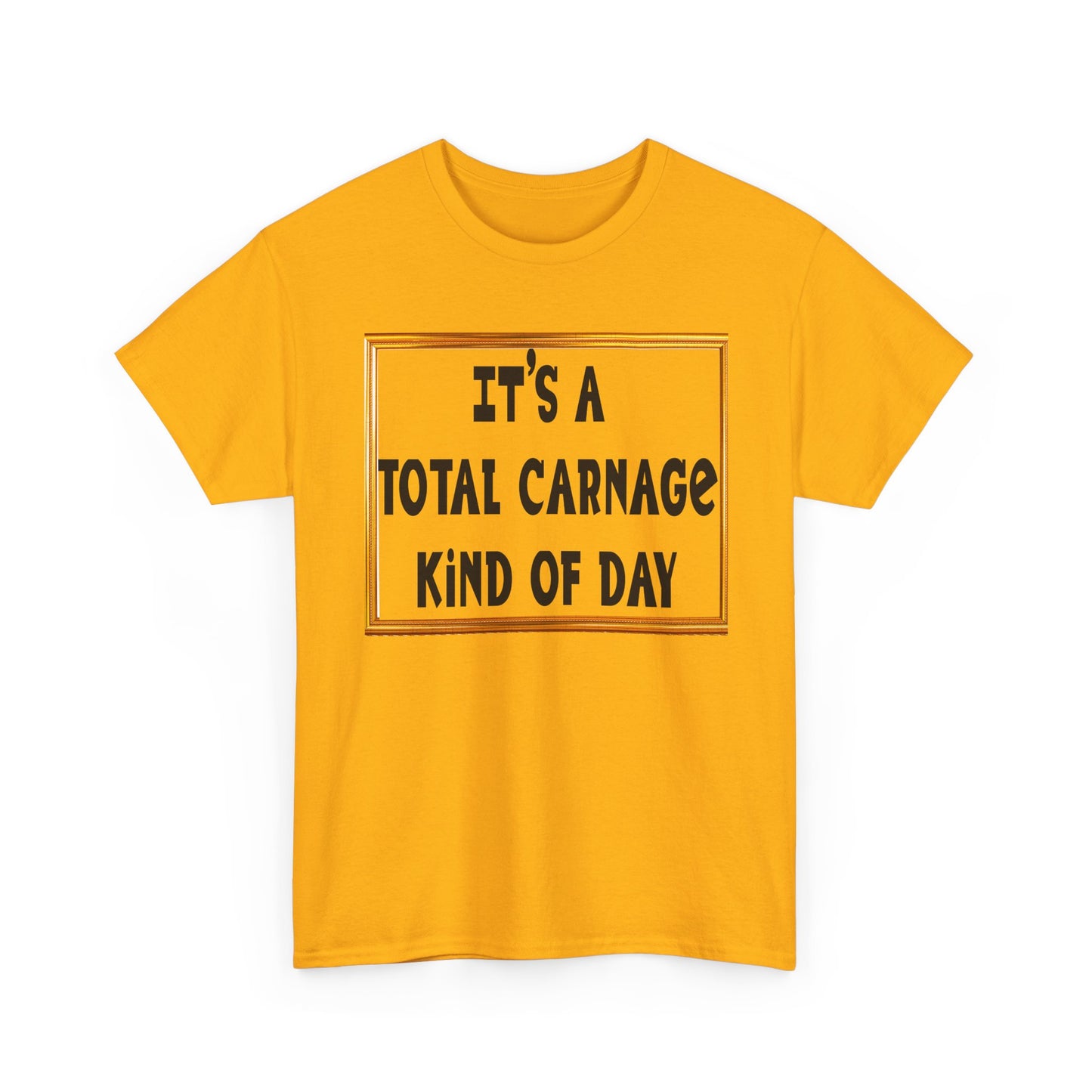 Total Carnage Unisex Heavy Cotton Tee, Casual t-shirt, Graphic Tee, Humor Shirt, Gift for Friends, Fun Apparel