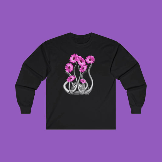 Pink Floral Tentacle Garden Graphic