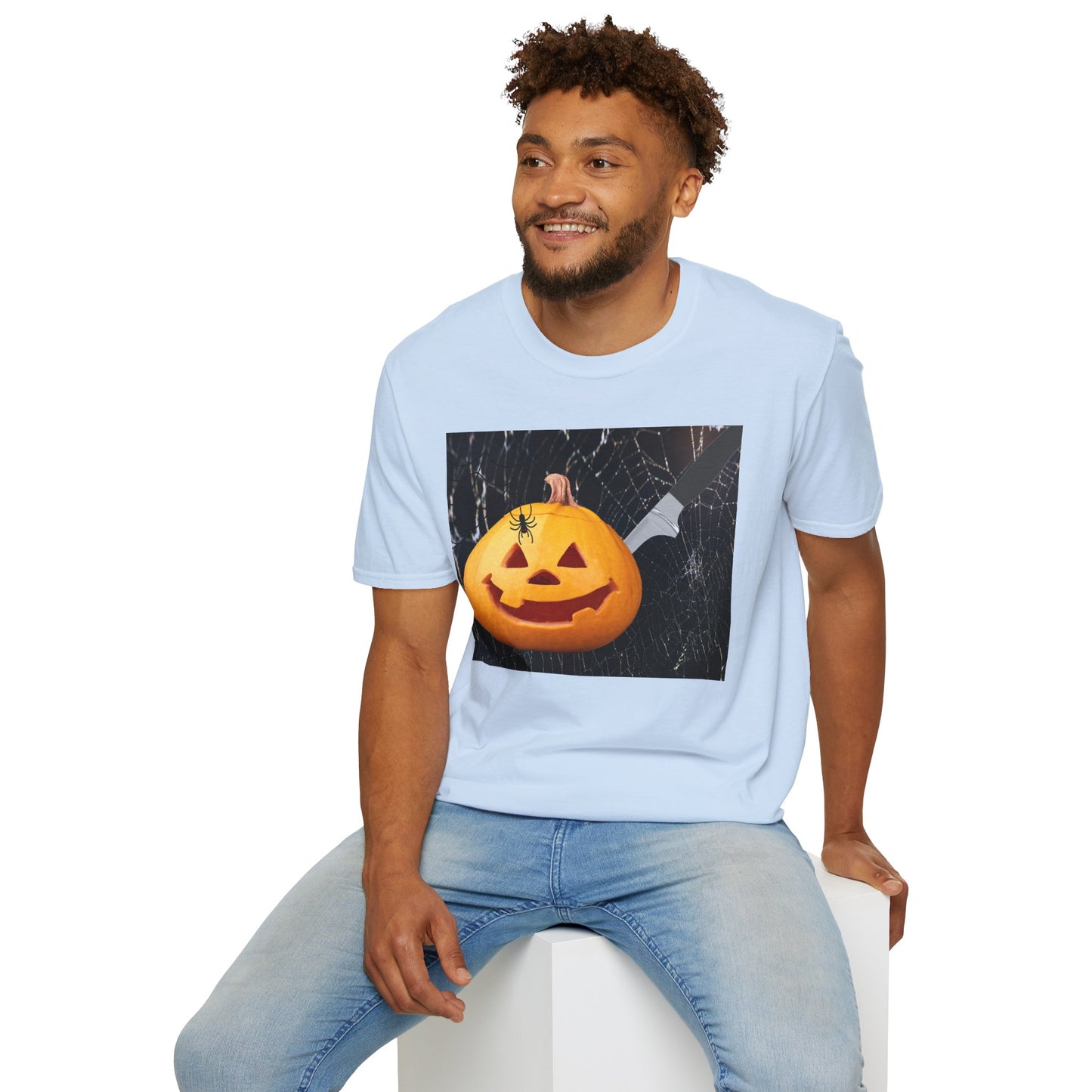 Halloween Pumpkin Horror T-Shirt, Unisex Tee, Spooky Shirt, Fall Fashion, Halloween Costume, October Celebration Gear