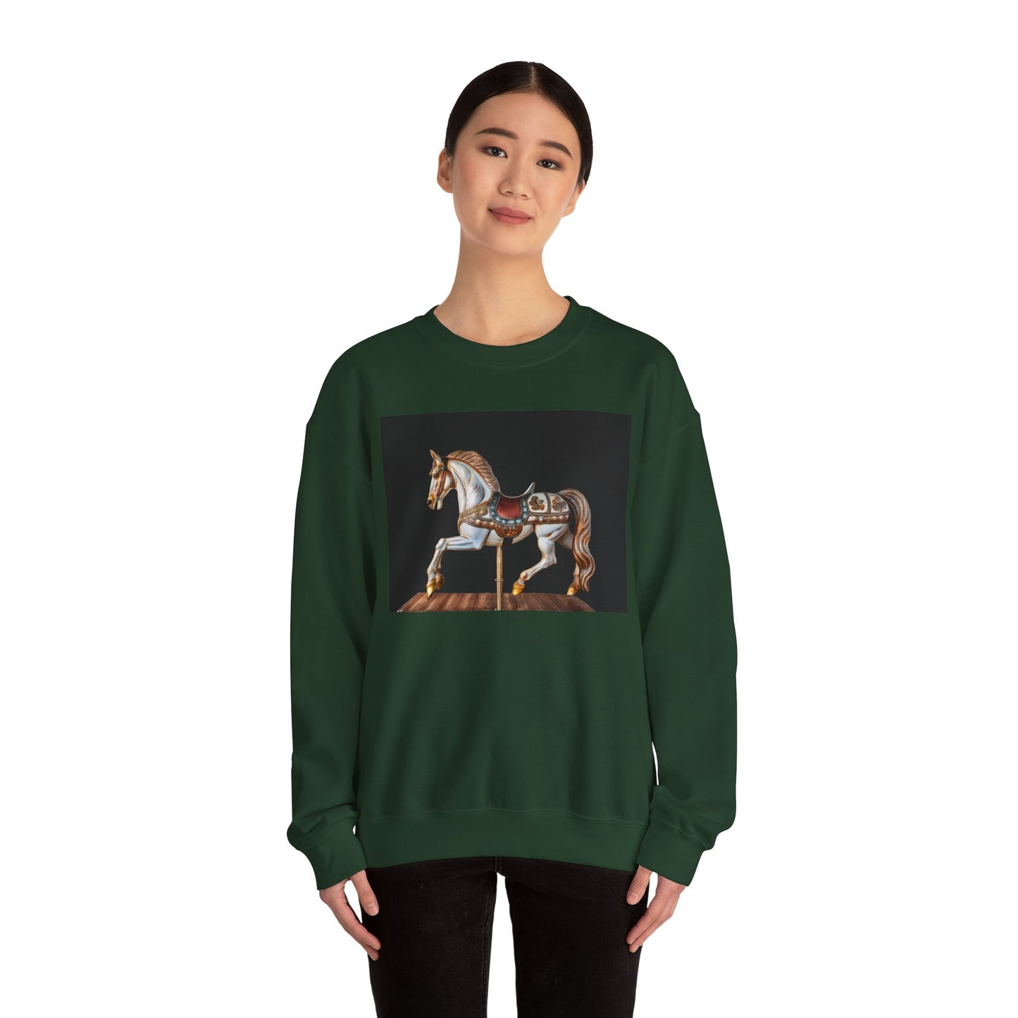 Vintage Carousel Horse Crewneck Sweatshirt, Cozy Sweatshirt, Equestrian Gift, Animal Art Sweatshirt, Unique Fall Apparel, Celebration [...]