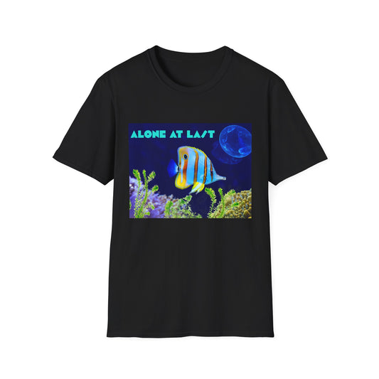Underwater Adventure T-Shirt - (alone at last)Cool Sea Life Tee, Fish Shirt, Ocean Lover Gift, Beach Day Wear, Casual Summer Style, Swimwear