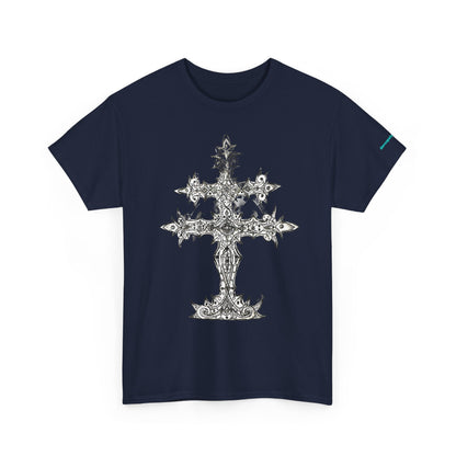 Graphic Tee — Gothic Cross Illustration Shirt