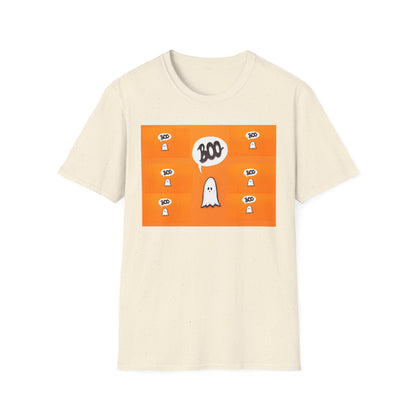 Halloween Ghost 'Boo' Unisex T-Shirt | Spooky Vibes, Costume, Fall Festivities, Trick-or-Treat, Fun Graphic Tee