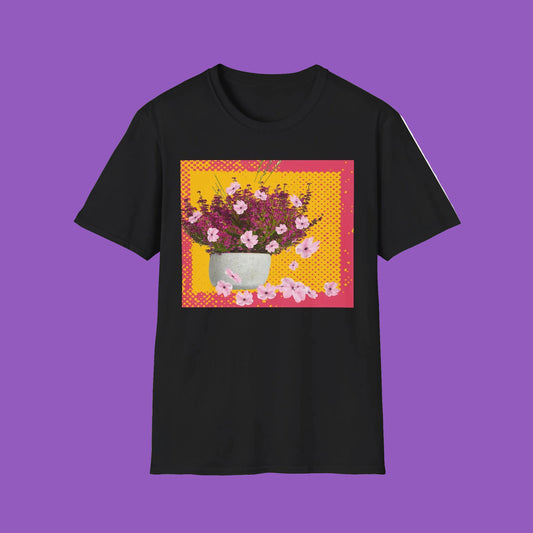 Floral Bouquet Textured Unisex Softstyle T-Shirt, Casual Tee, Gift for Garden