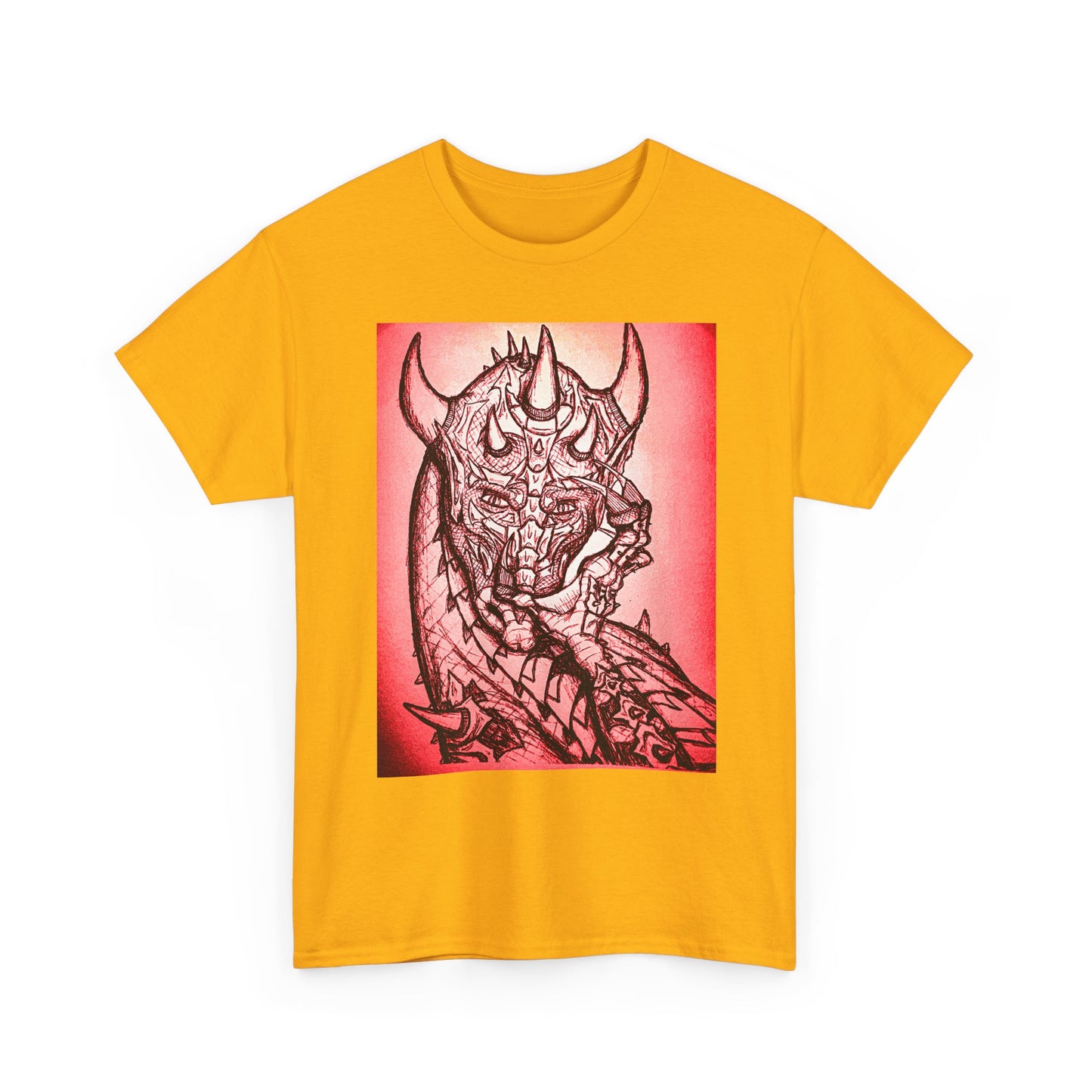 Bold Graphic Tee with Gothic Dragon Design, Unisex Cotton Shirt, Unique Art Tee, Oversized Casual Top, Gift for Art Lovers