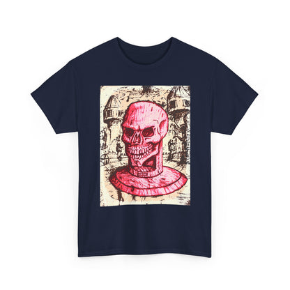 Vibrant Skull Graphic Tee, Unisex Heavy Cotton Shirt, Art Tee, Halloween Apparel, Edgy Casual Wear, Unique Gift